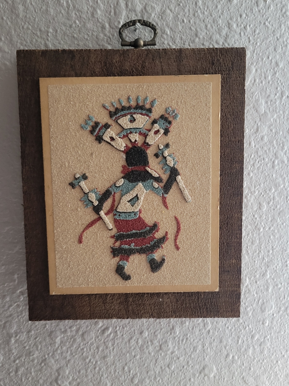 Handcrafted Tribal Sand Art "The Apache Mountain Spirit Dancer"